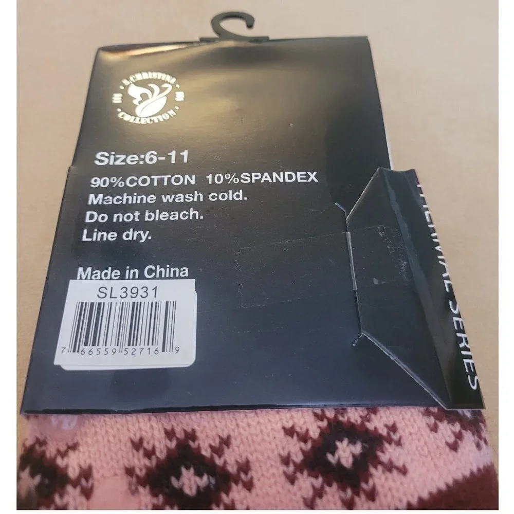 Women's Cotton Fuzzy Non Slip Patterned Socks, Bundle of 3 Pairs